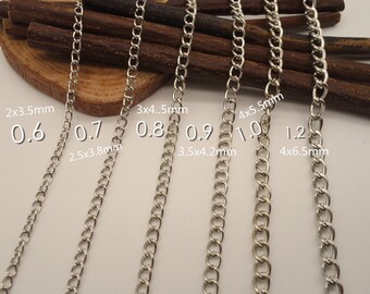 THE46 16,5 Feet Black Faceted Chains 2,2x3mm flat curb chains brass soldered chains