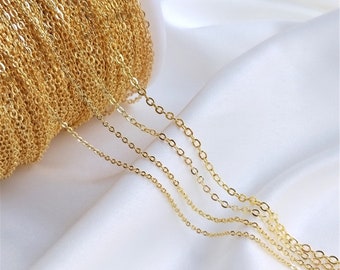 Goud, zilver, geplatineerde platte kabelketting: bulkbenodigdheden voor het maken van sieraden