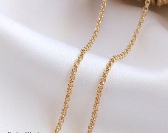 14K Gold Plated Beaded Chain: Bulk Jewelry Making Supply