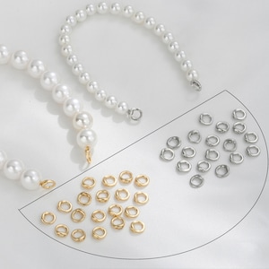 14K Gold, Platinum Plated Hidden Thread Bead Caps with Loop Pearl Bracelet/Necklace Clasp