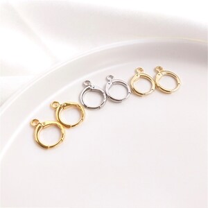 Huggie Hoop Earring with Loop Gold Plated Ear hook
