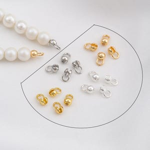 Quetschkalotten Muschel Colotte Endkappen Endkappen: Gold, Platin, Versilberter Knotenbezug