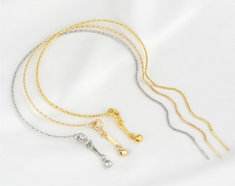 Bracelet jonc extensible en fil torsadé, ébauches de bracelet en fil de fer plaqué or avec perles de butée en silicone