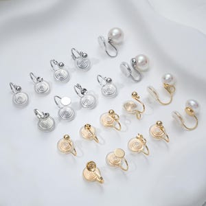 Brincos de pressão, clipes de orelha banhados a ouro 14K, sem piercing, clipes invisíveis e brincos indolores