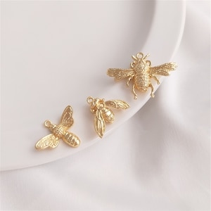 Bee Charms 14K vergulde 3D kever bedels hangers