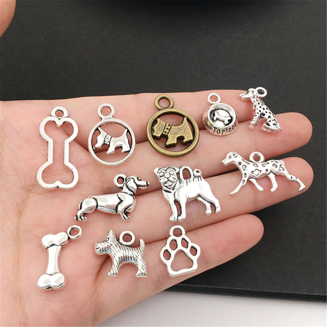 Cute dog Charms Pendants Etsy
