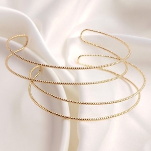 Double Layer Twisted Wire Bracelet Blanks Gold Plated Wire Bracelet