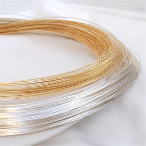 14K Gold & Silver Plated Semi-rigid Copper Wire: Jewelry Making, Wire Wrapping (2 Meters)