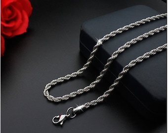 3Strands Flat Rings Necklaces Chains Cords W/Connector 70cm 