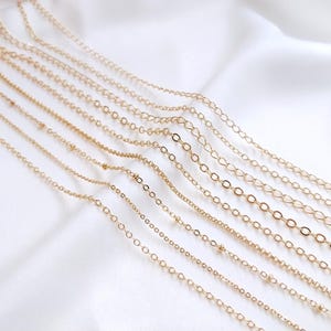 14K Gold Plated Cable Chain Curb Chain Rolo Chain Besded Chain Bulk Chain Bracelet Chain Necklace Chain Tassels Chain