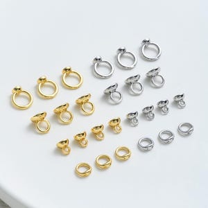 Terminales de cuentas con aro chapados en oro de 18 quilates y platino: Suministros para hacer joyas