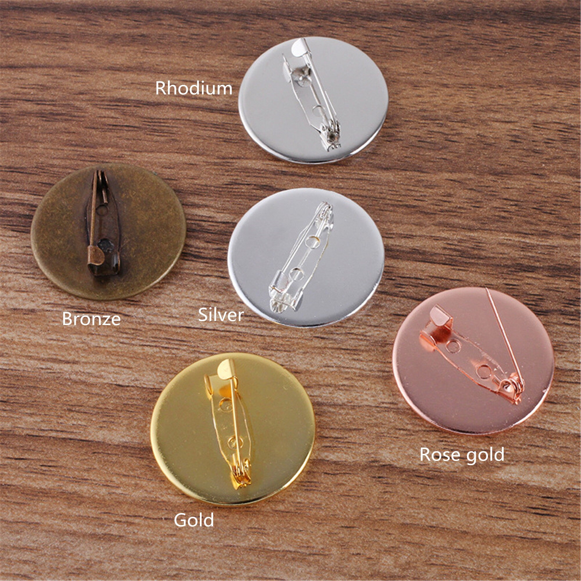 Brooch Blanks Brooch Back Pin Setting Round Bezel Cups Etsy UK