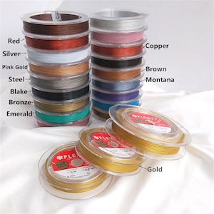 Alambre para rebordear suave japonés FLEX7: acero inoxidable 316, recubierto de nailon