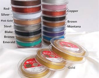 FLEX7 Japan Soft Beading Wire: 316 Stainless Steel, Nylon Coated