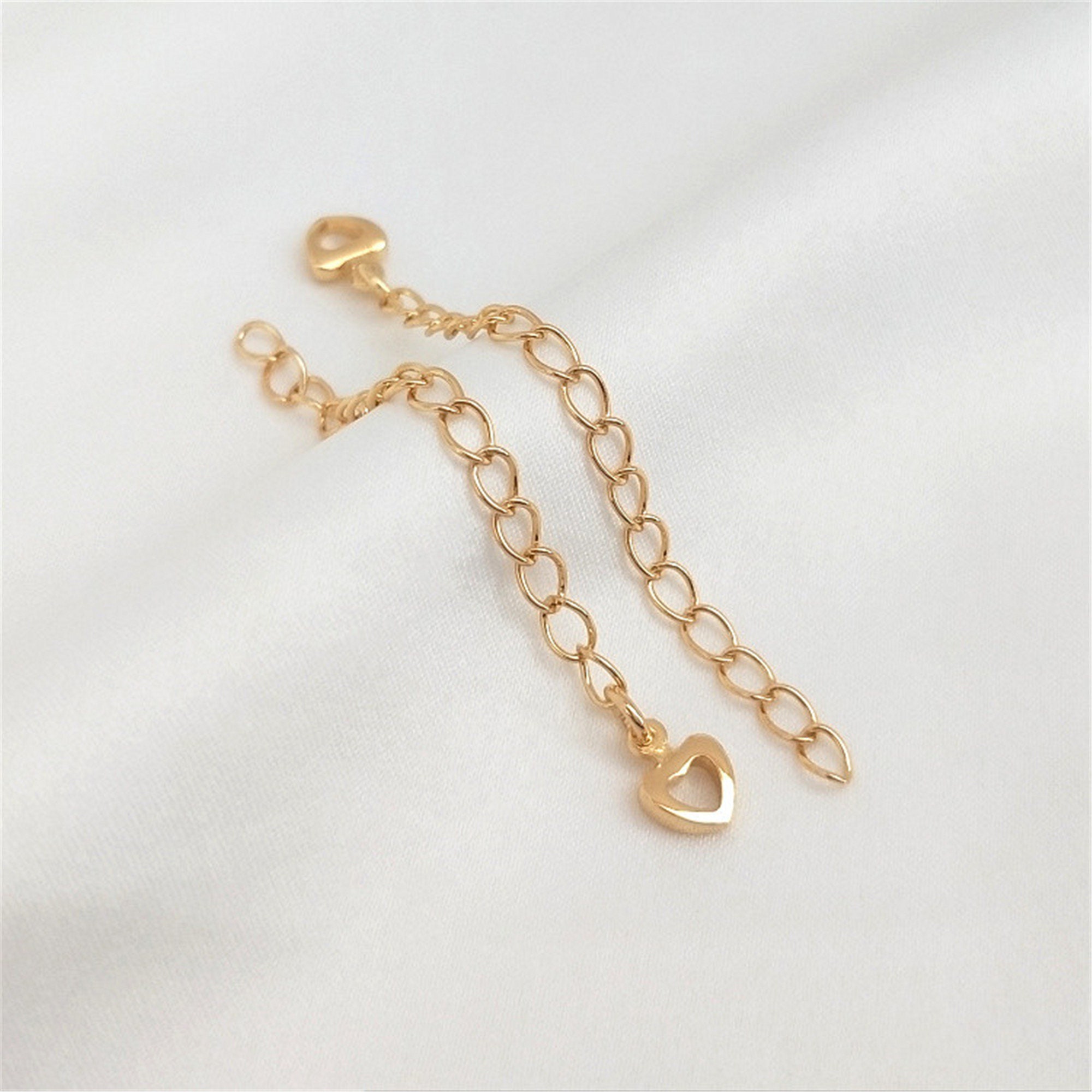 Extender Chain with Charm Gold Filled Extra Chain Etsy