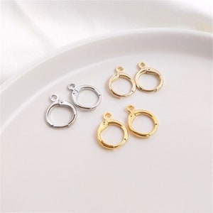 Huggie Hoop Earring with Loop Gold Plated Ear hook