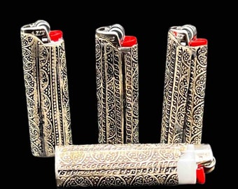 Moroccan Handmade Metal Lighter Case For J5  and J6 Only