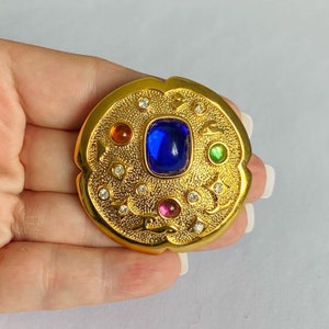 Vintage Park Lane Gripoix Style Brooch Pendant Combo Gold Tone NOS Lucite Pin