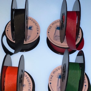 Underwood Finger Flite Champion, Rhythm Touch Deluxe Typewriter Ribbon with 30+ custom color options.  Made in USA