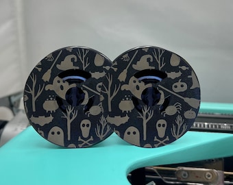 New Halloween Themed Laser Engraved 1/2 wide Universal Typewriter Ribbon on 2 inch spool available in 30 colors - for ALMOST any typewriter
