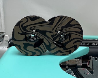 New Custom Laser Engraved 1/2 wide Universal Typewriter Ribbon on 2 inch spool available in 30 colors - designed for ALMOST any typewriter