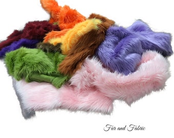 One Pound Grab Bag Assorted Shag Scraps,Faux Fur,Fabric,Fun Fur,Trim For Costumes,Props,Crafts,Sewing,Dolls,Small to Medium Size Pieces