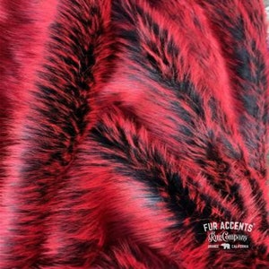 Black Tipped Purple, or Red Faux Fur Fabric,Craft Squares,Fun Fur - Baby Photos,Costumes,Props,Fashion,Sewing,Art Supplies,Yardage,Material