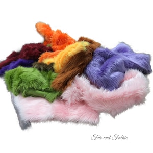 One Pound Grab Bag Assorted Shag Scraps,Faux Fur,Fabric,Fun Fur,Trim For Costumes,Props,Crafts,Sewing,Dolls,Small to Medium Size Pieces
