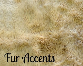 Tan Beige Shag Faux Fur Fabric, Costume Prop, Sewing Material