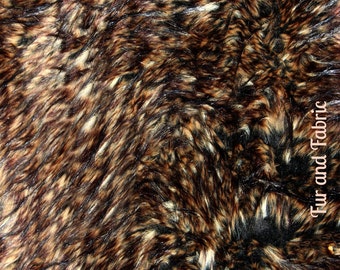 Brown Spotted Lynx Faux Fur, Fur Fabric,Craft Squares,Fun Fur - Baby Photos,Costumes,Props,Fashion,Sewing,Art Supplies,Yardage,Material
