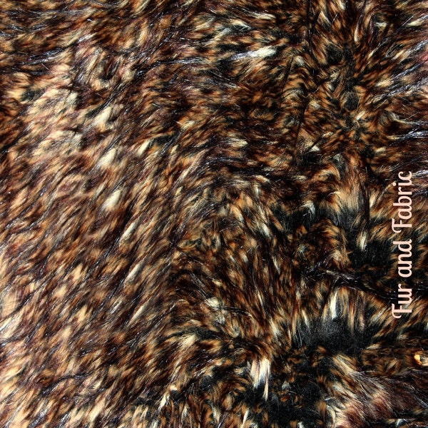 Brown Spotted Lynx Faux Fur, Fur Fabric,Craft Squares,Fun Fur - Baby Photos,Costumes,Props,Fashion,Sewing,Art Supplies,Yardage,Material