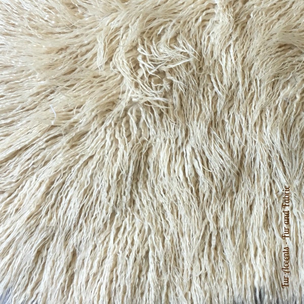 Mongolian Sheepskin Long Hair Llama ,  Faux Fur Fabric, Shaggy Fun Fur great for Baby Photography Prop, Throws , yardage