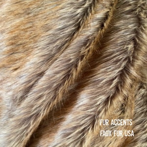 New Tan Gray Wolf, Faux Fur Fabric,Craft Squares,Fun Fur,Baby Photos,Costumes,Props,Fashion,Sewing,Art Supplies,Yardage,Material