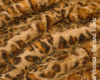 Brown Spot Eyelash Leopard Faux Fur,Fur Fabric,Craft Squares,Fun Fur,Baby Photos,Costumes,Props,Fashion,Sewing,Art Supplies,Yardage,Material