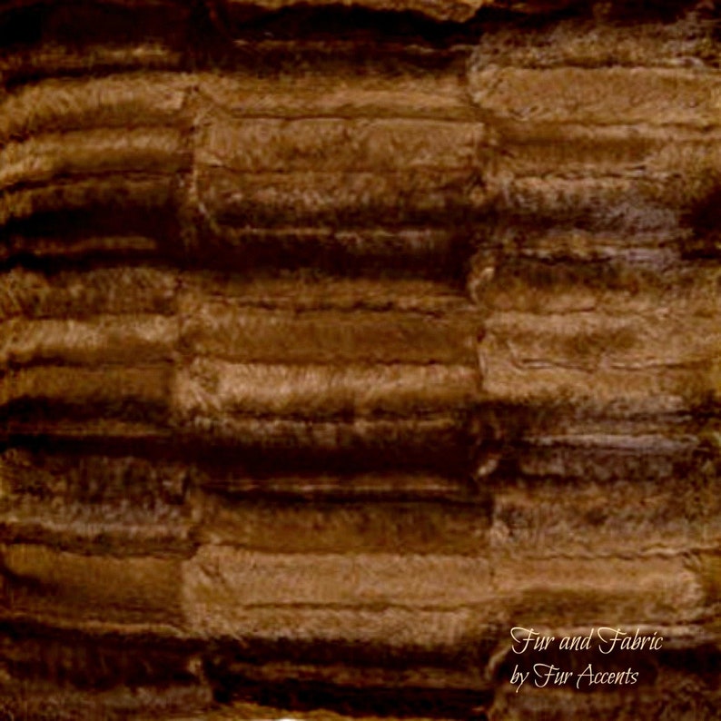 Brown Beaver,ribbed Rabbit Fur Faux,minky,craft Squares,fun Fur - Baby ...