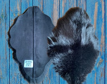 Faux Beaver Pelt Rug, Exotic Animal Accent Rug