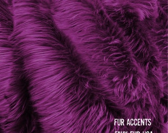 Dark Plum, Grape, Faux Fur Fabric,Craft Squares,Fun Fur,Baby Photos,Costumes,Props,Fashion,Sewing,Art Supplies,Yardage,Material