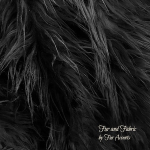 Black, Shag, Faux Fur Fabric,Craft Squares,Fun Fur - Baby Photos,Costumes,Props,Fashion,Sewing,Art Supplies,Yardage,Material