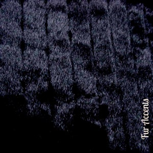 Black Ribbed Mink Faux Fur, Channel Mink, Minky, Fabric,Craft Squares,Fun Fur,Costume,Prop fur,Fashion,Sewing,Art Supplies,Yardage,Material