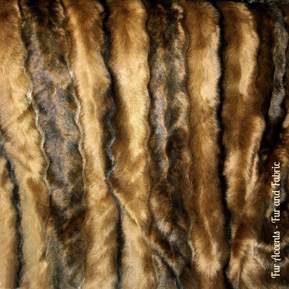 PLUSH BROWN PELT Super Luxury Faux Fur Fabric Material