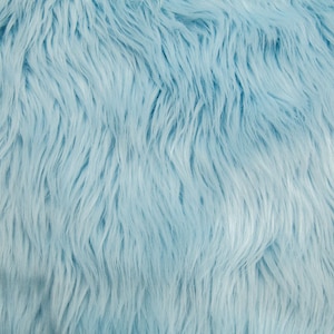 Light Blue Faux Fur Squares, Craft Fabric, Costume Material