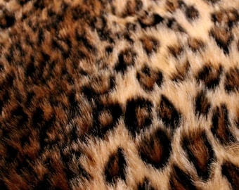 Brown Spotted Leopard Pelt, Faux Fur Fabric,Craft Squares,Fun Fur - Baby Photos,Costumes,Props,Fashion,Sewing,Art Supplies,Yardage,Material