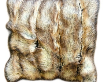 Ribbed Fox Faux Fur,Channel Mink,Brown Fox,Shag for Crafts,Sewing Supplies,Baby Photos,Bedspread,Throw Blanket,Photography Props,Fashion Fur