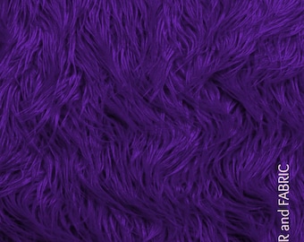 Purple Faux Fur Fabric, Craft Squares, Costumes, Sewing