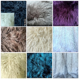 Mongolian Sheepskin,Llama Faux Fur,Fabric,Craft Squares,Fun Fur,Costume fur,Fashion,Sewing,Craft Supplies,Yardage,Material