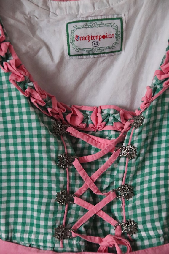 Vintage Trachten Cotton, Dirndl dress Austrian Co… - image 4