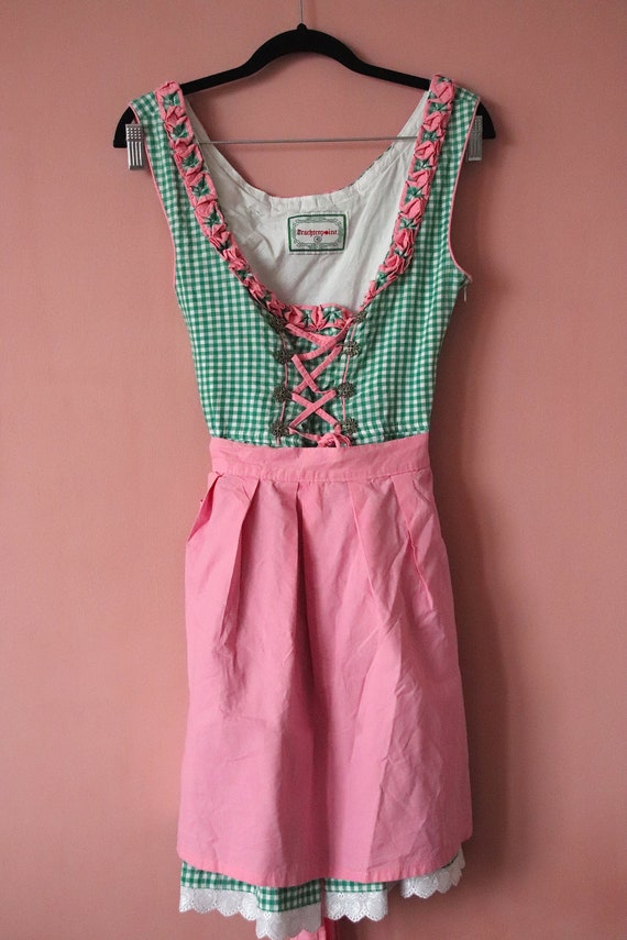 Vintage Trachten Cotton, Dirndl dress Austrian Co… - image 2