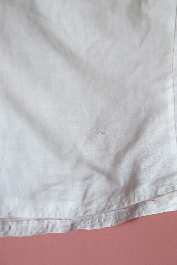 Vintage White 100% Linen crop top, boho blouse, s… - image 4