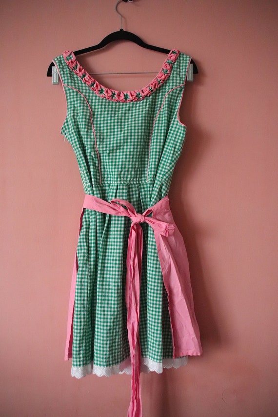 Vintage Trachten Cotton, Dirndl dress Austrian Co… - image 6