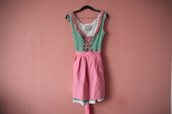 Vintage Trachten Cotton, Dirndl dress Austrian Co… - image 1